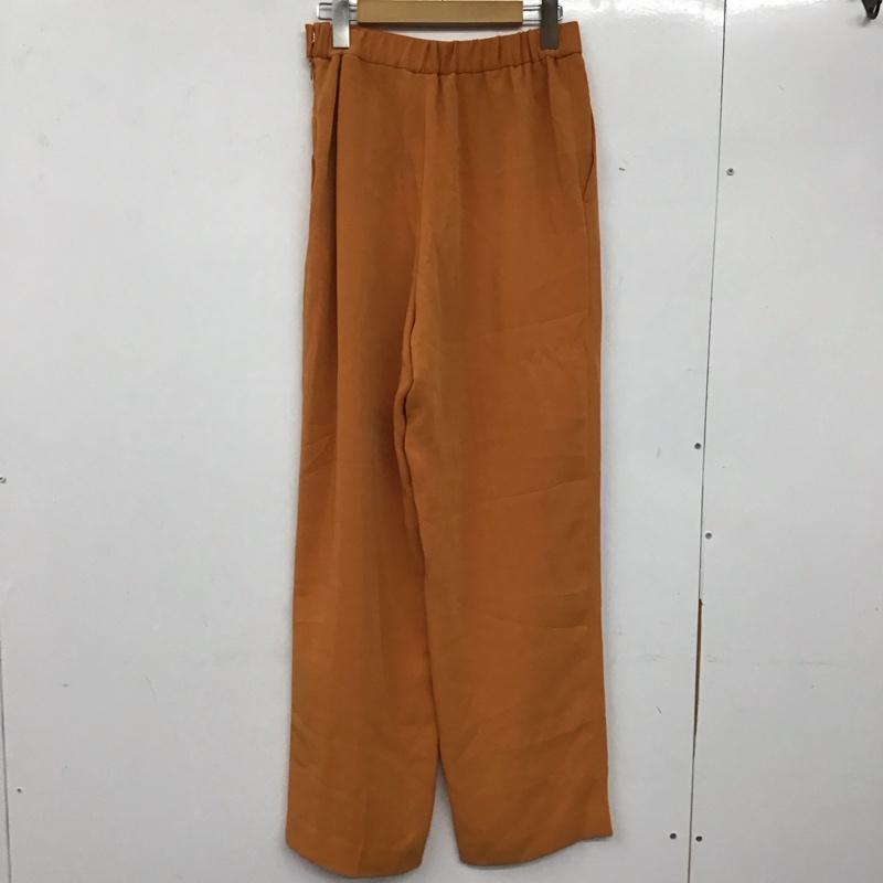 ビューティアンドユースユナイテッドアローズ BEAUTY&YOUTH UNITED ARROWS パンツ スラックス 1614-299-5611 ダブルクロスタックワイドテーパードパンツ L 無地 橙 / オレンジ /  レディース USED 古着 中古 10137290