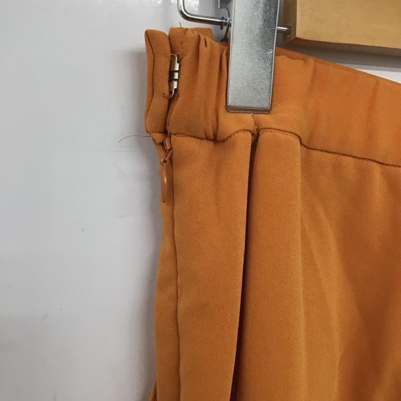 ビューティアンドユースユナイテッドアローズ BEAUTY&YOUTH UNITED ARROWS パンツ スラックス 1614-299-5611 ダブルクロスタックワイドテーパードパンツ L 無地 橙 / オレンジ /  レディース USED 古着 中古 10137290