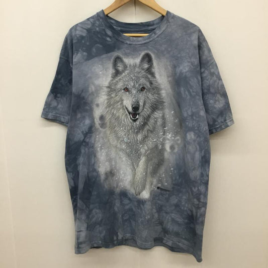 ＵＳフルギ US古着 Tシャツ 半袖 L 総柄 青 / ブルー / blue メンズ USED 古着 中古 10137308