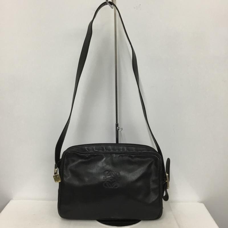 ロエベ LOEWE ショルダーバッグ ショルダーバッグ オールドロエベ ワンポイント 黒 / ブラック /  レディース USED 古着 中古 10137338