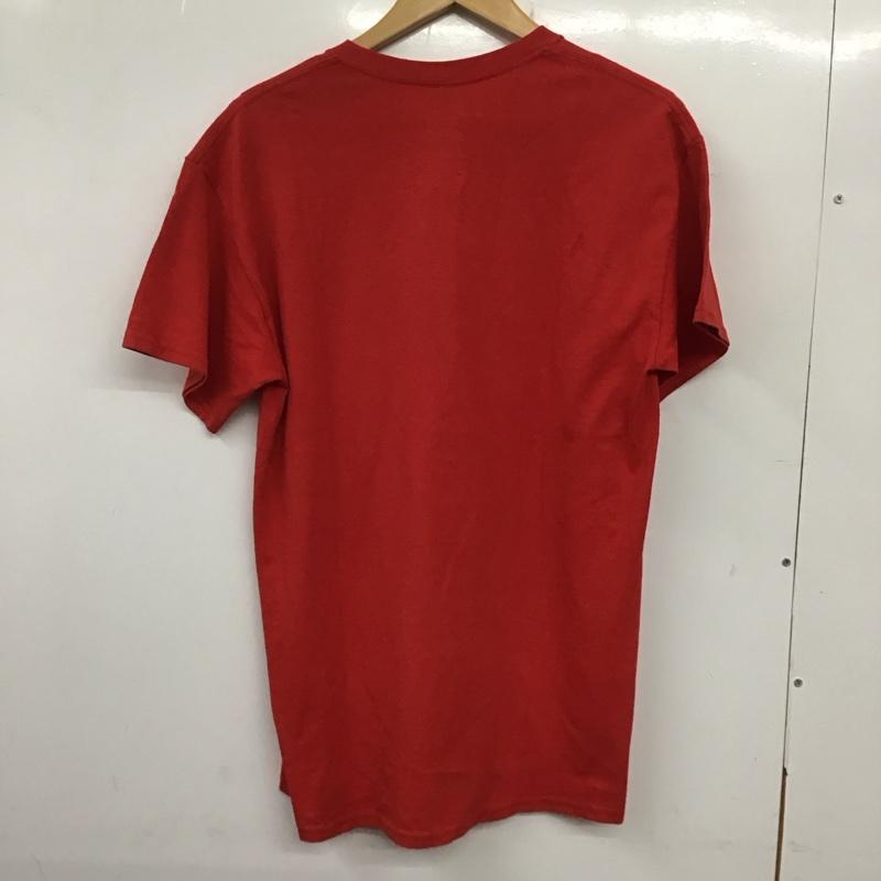 ギルダン GILDAN Tシャツ 半袖 半袖カットソー プリントTシャツ クルーネックカットソー M ロゴ、文字 赤 / レッド /  メンズ USED 古着 中古 10137359