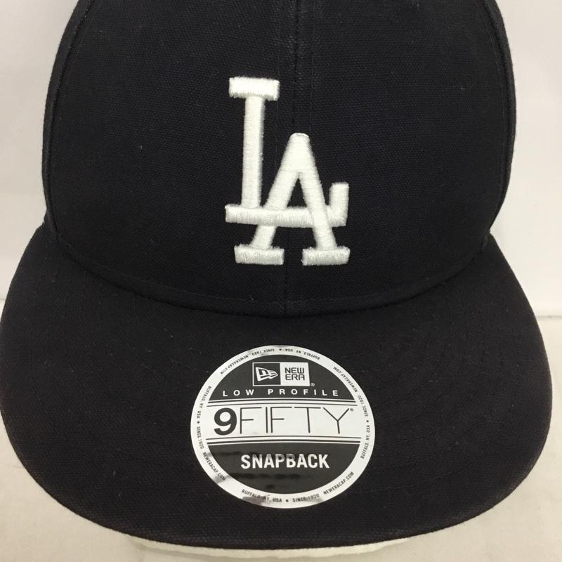 ニューエラ NEW ERA 帽子 キャップ LA ロサンゼルス ドジャース メジャーリーグ 9FIFTY ロゴ、文字 紺 / ネイビー /  メンズ USED 古着 中古 10137434