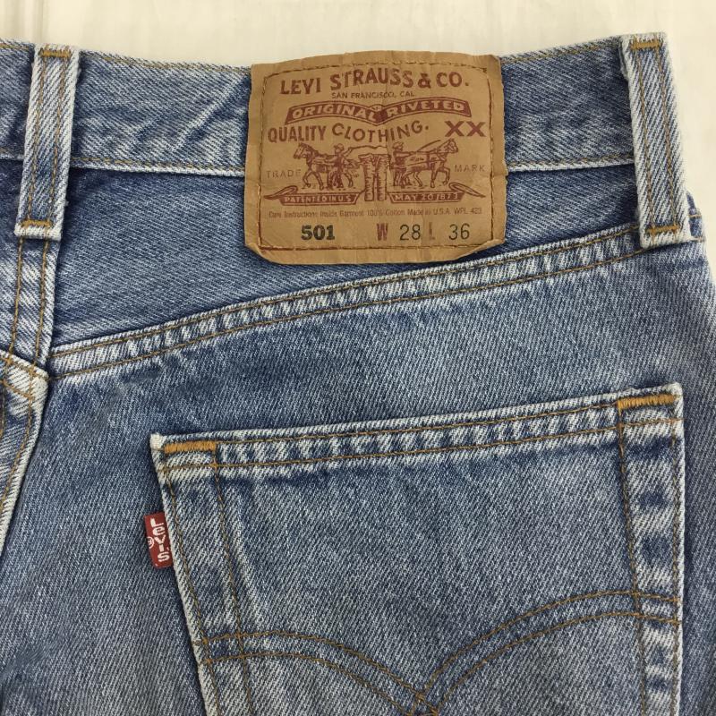 リーバイス Levi s パンツ デニム、ジーンズ USA製 28インチ 無地 青 / ブルー /  レディース USED 古着 中古 10137539