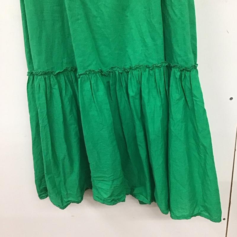 フリークスストア FREAK S STORE ワンピース ロングスカート ノースリーブロングワンピース フレアスカート キャミワンピース FREE 無地 緑 / グリーン /  レディース USED 古着 中古 10137568