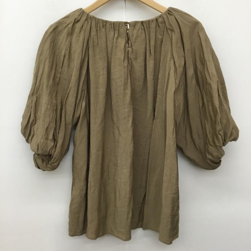 オペークドットクリップ OPAQUE.CLIP カットソー 七分袖 M 無地 茶 / ブラウン /  レディース USED 古着 中古 10137597