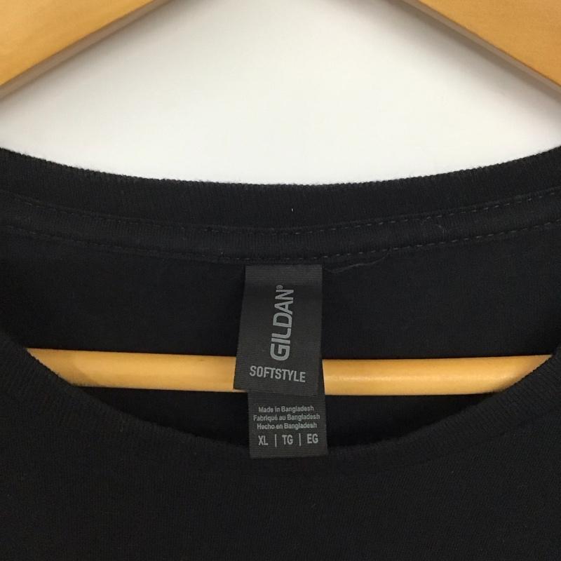 ギルダン GILDAN Tシャツ 半袖 半袖カットソー プリントTシャツ クルーネックカットソー バンドTシャツ XL プリント 黒 / ブラック /  メンズ USED 古着 中古 10137627