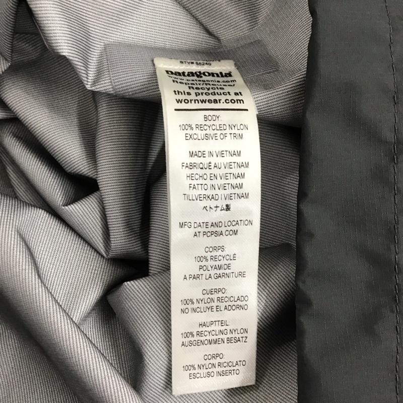 パタゴニア patagonia ジャケット、上着 ジャンパー、ブルゾン 85240fa22 ナイロンジャケット ジップアップジャケットパーカー L ロゴ、文字 灰 / グレー /  メンズ USED 古着 中古 10137664