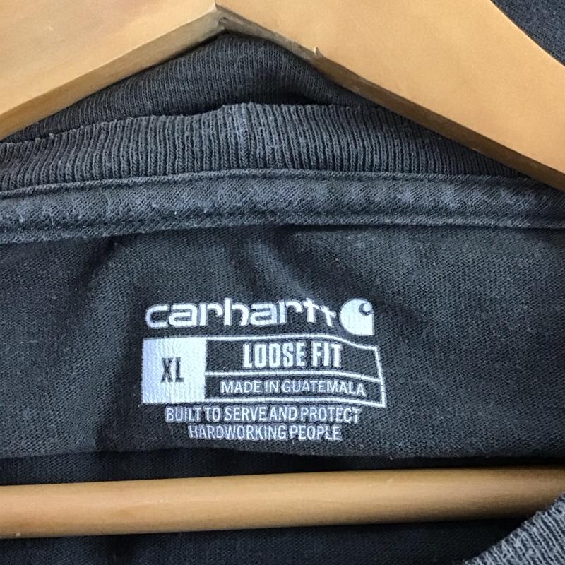 カーハート Carhartt Tシャツ 半袖 半袖カットソー プリントTシャツ クルーネックカットソー XL 無地 カーキ / カーキ /  メンズ USED 古着 中古 10137667