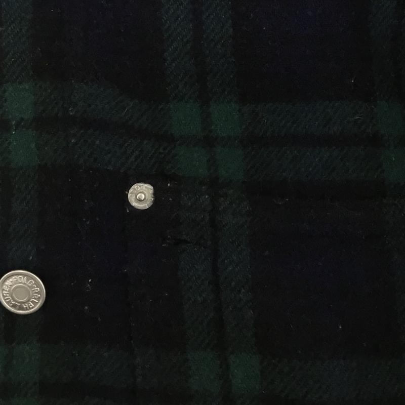 ポロラルフローレン POLO RALPH LAUREN ジャケット、上着 ジャケット、ブレザー L 無地 X チェック 青 / ブルー / X 緑 / グリーン /  メンズ USED 古着 中古 10137704