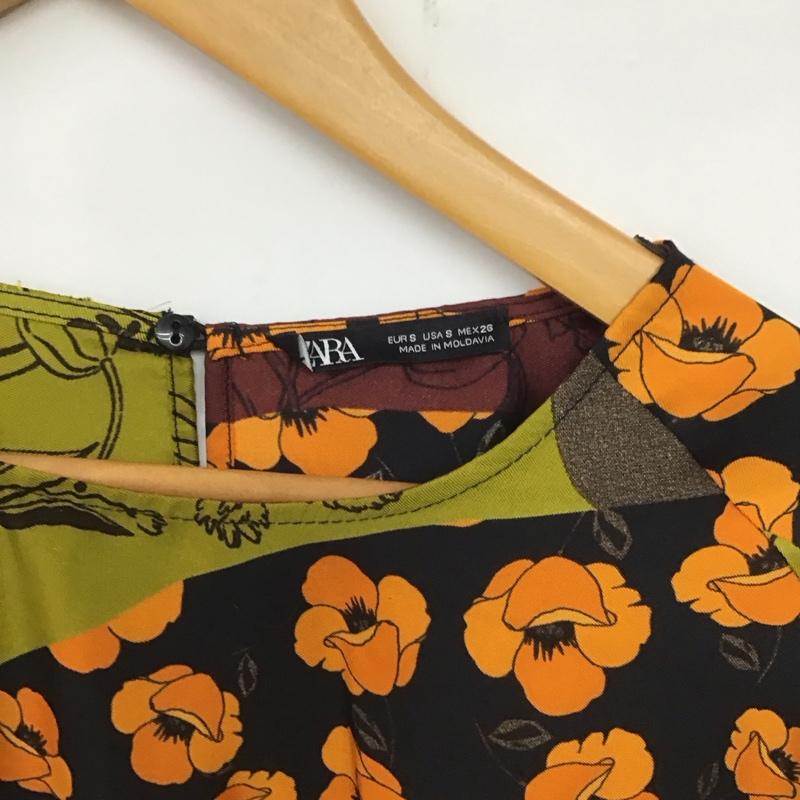 ザラ ZARA チュニック 長袖 8342/300/050 S 総柄 マルチカラー / マルチカラー /  レディース USED 古着 中古 10137726