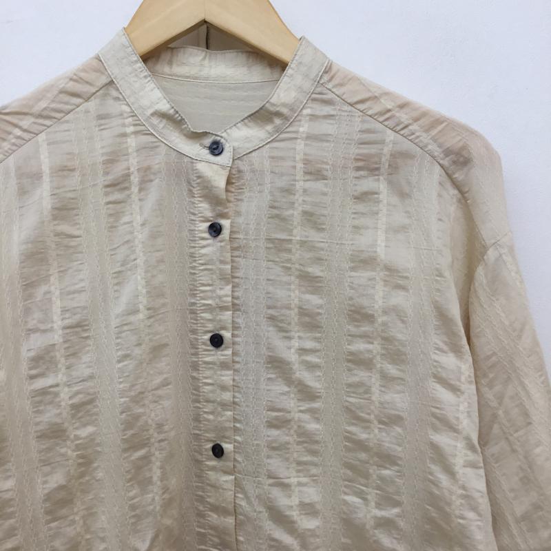 グローバルワーク GLOBAL WORK シャツ、ブラウス 長袖 GW625071AD M  ベージュ / ベージュ /  レディース USED 古着 中古 10137762