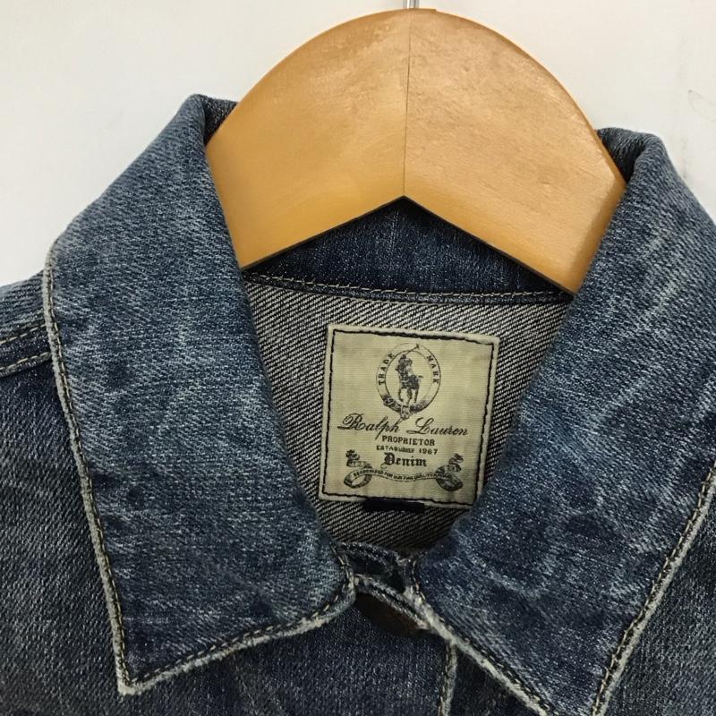 ラルフローレン RALPHLAUREN ジャケット、上着 ジャケット、ブレザー デニムジャケット Gジャン 130cm 無地 インディゴ / インディゴ /  ガールズ USED 古着 中古 10137805