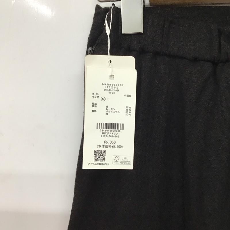 ローリーズファーム LOWRYS FARM スカート ロングスカート アサコンスリットフレアSK M 無地 黒 / ブラック /  レディース USED 古着 中古 10137831