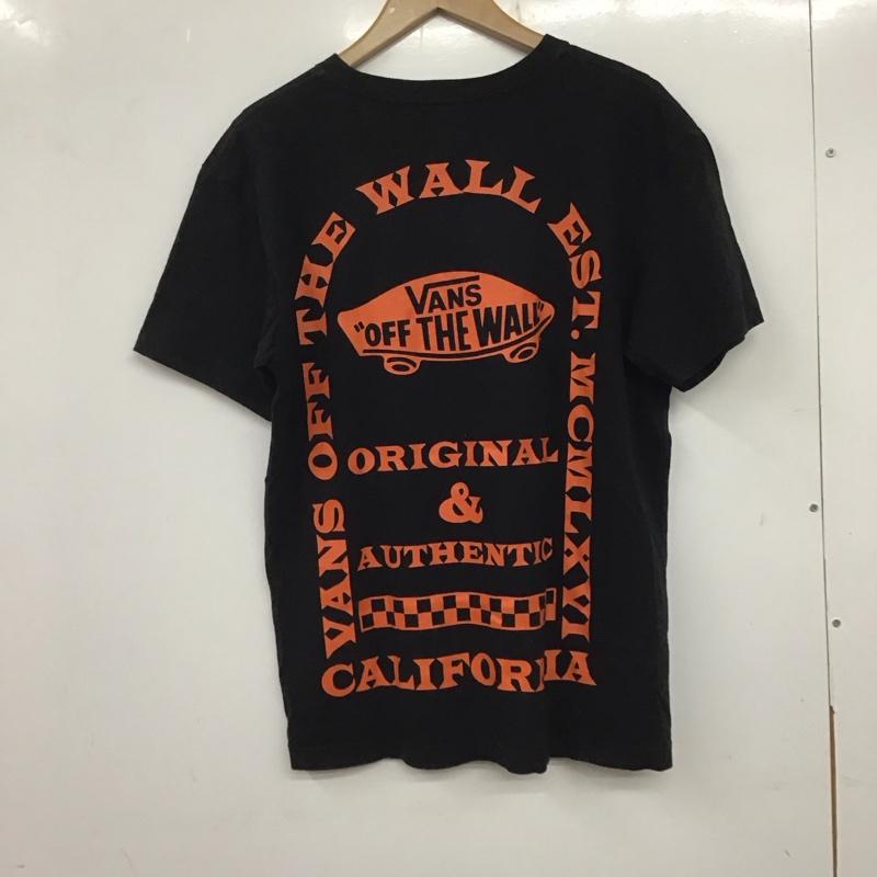 バンズ VANS Tシャツ 半袖 半袖カットソー プリントTシャツ クルーネックカットソー M ロゴ、文字 黒 / ブラック /  メンズ USED 古着 中古 10137838