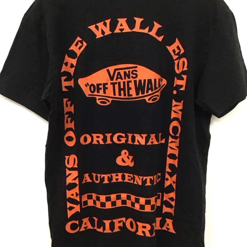 バンズ VANS Tシャツ 半袖 半袖カットソー プリントTシャツ クルーネックカットソー M ロゴ、文字 黒 / ブラック /  メンズ USED 古着 中古 10137838