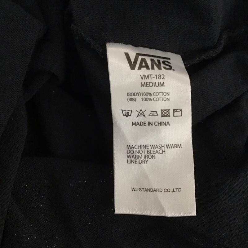 バンズ VANS Tシャツ 半袖 半袖カットソー プリントTシャツ クルーネックカットソー M ロゴ、文字 黒 / ブラック /  メンズ USED 古着 中古 10137838