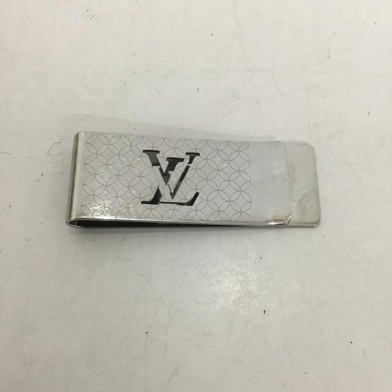ルイヴィトン LOUIS VUITTON ファッション小物 マネークリップ M65041 ビルクリップ シャンゼリゼ ロゴ、文字 銀 / シルバー /  メンズ USED 古着 中古 10137861