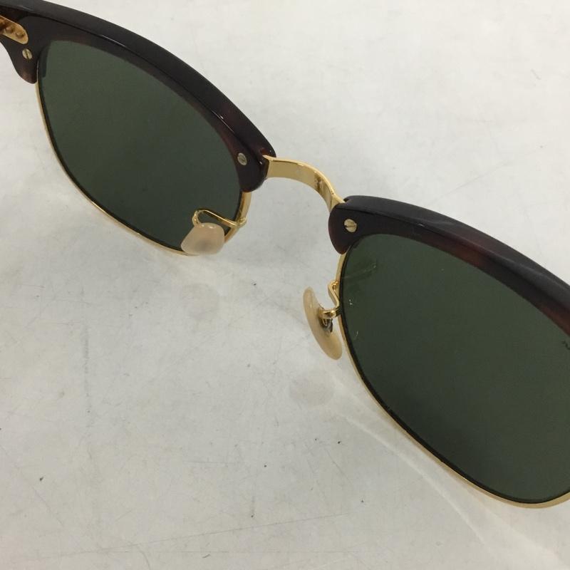 レイバン Ray-Ban めがね・サングラス サングラス RB2156 NEW CLUBMASTER 無地 茶 / ブラウン / X 金 / ゴールド /  メンズ USED 古着 中古 10137932