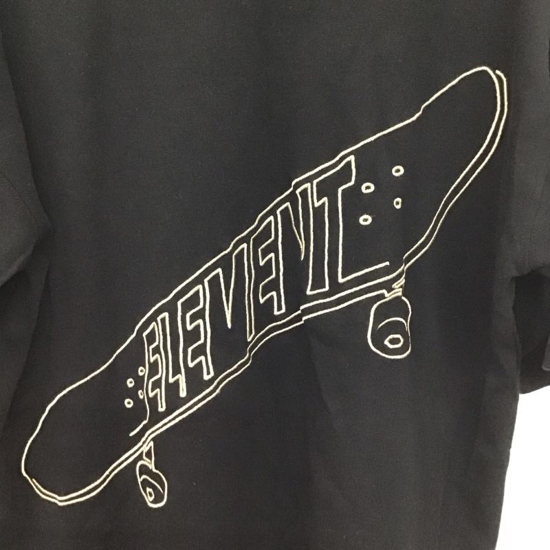 エレメント ELEMENT Tシャツ 半袖 半袖カットソー プリントTシャツ クルーネックカットソー L ロゴ、文字 黒 / ブラック /  メンズ USED 古着 中古 10137954