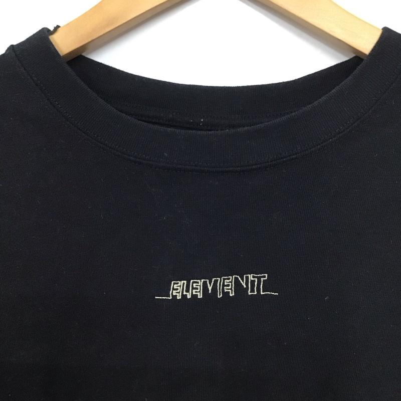 エレメント ELEMENT Tシャツ 半袖 半袖カットソー プリントTシャツ クルーネックカットソー L ロゴ、文字 黒 / ブラック /  メンズ USED 古着 中古 10137954