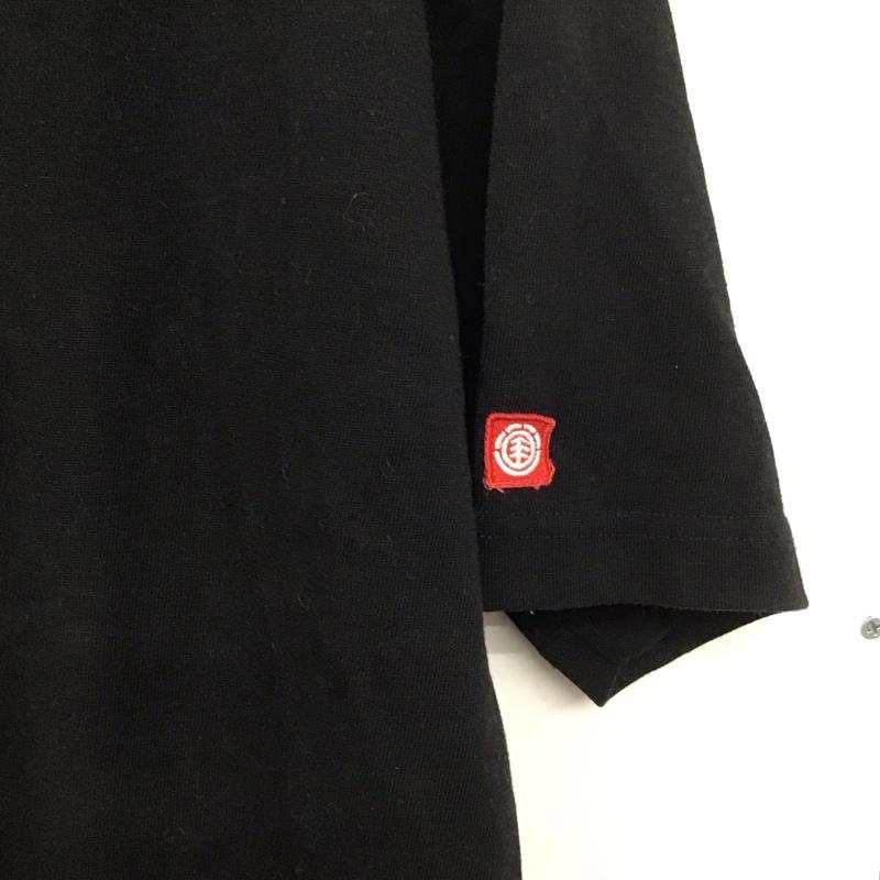 エレメント ELEMENT Tシャツ 半袖 半袖カットソー プリントTシャツ クルーネックカットソー L ロゴ、文字 黒 / ブラック /  メンズ USED 古着 中古 10137954