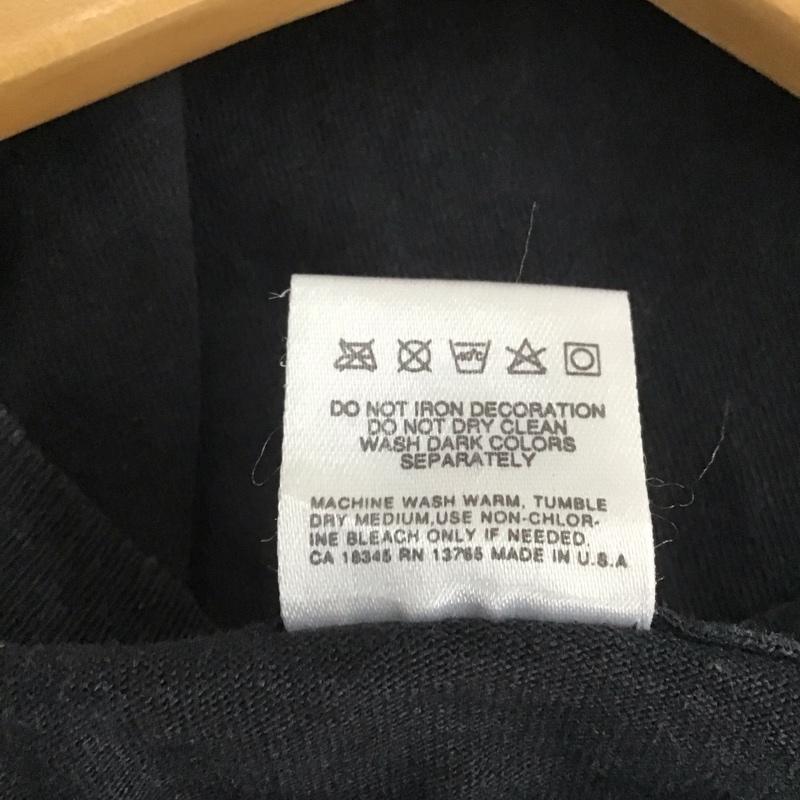 フルーツオブザルーム FRUIT OF THE LOOM Tシャツ 半袖 半袖カットソー プリントTシャツ クルーネックカットソー L プリント 黒 / ブラック /  メンズ USED 古着 中古 10137956