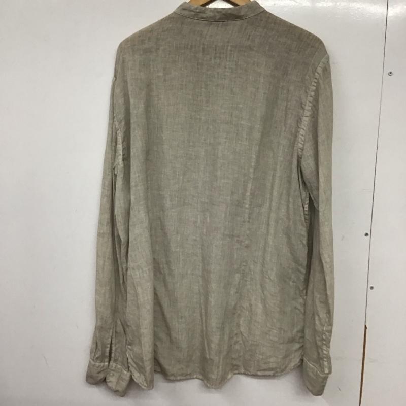 グランサッソ Gran Sasso シャツ、ブラウス 長袖 長袖シャツ 無地シャツ ノーカラーシャツ 無地 ベージュ / ベージュ /  メンズ USED 古着 中古 10137967
