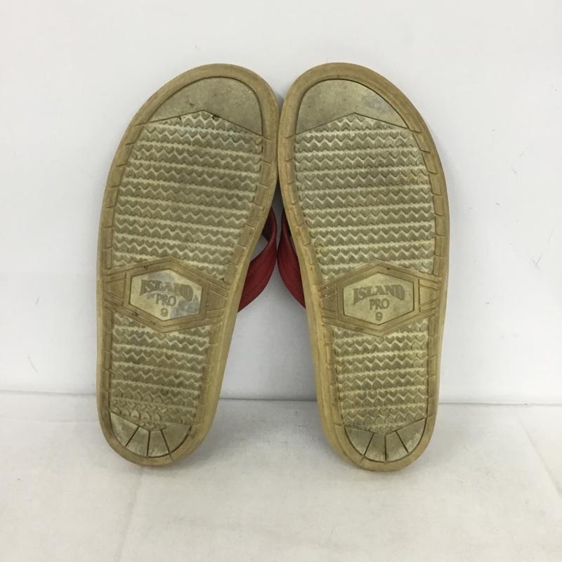 アイランドスリッパ ISLAND SLIPPER サンダル サンダル トングサンダル 無地 赤 / レッド /  メンズ USED 古着 中古 10138037