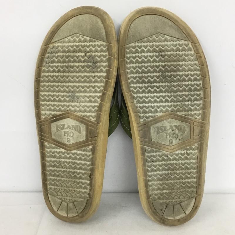 アイランドスリッパ ISLAND SLIPPER サンダル サンダル トングサンダル 無地 緑 / グリーン /  メンズ USED 古着 中古 10138039