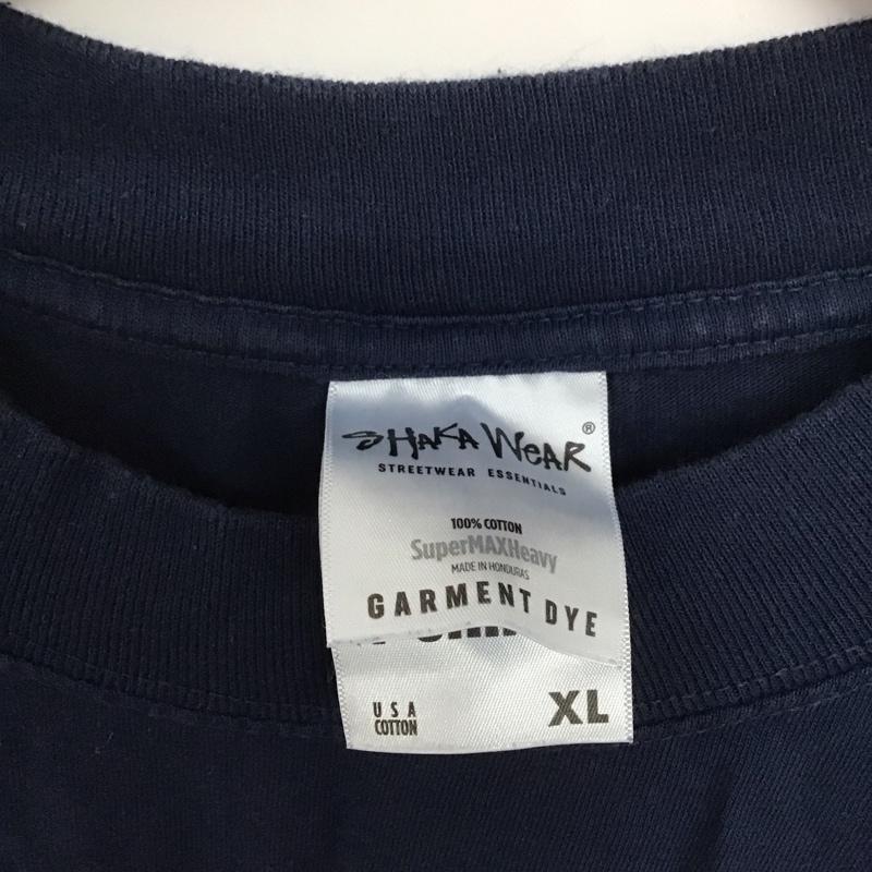 シャカウエア Shaka wear Tシャツ 半袖 半袖カットソー 無地Tシャツ クルーネックカットソー XL 無地 紺 / ネイビー /  メンズ USED 古着 中古 10138097