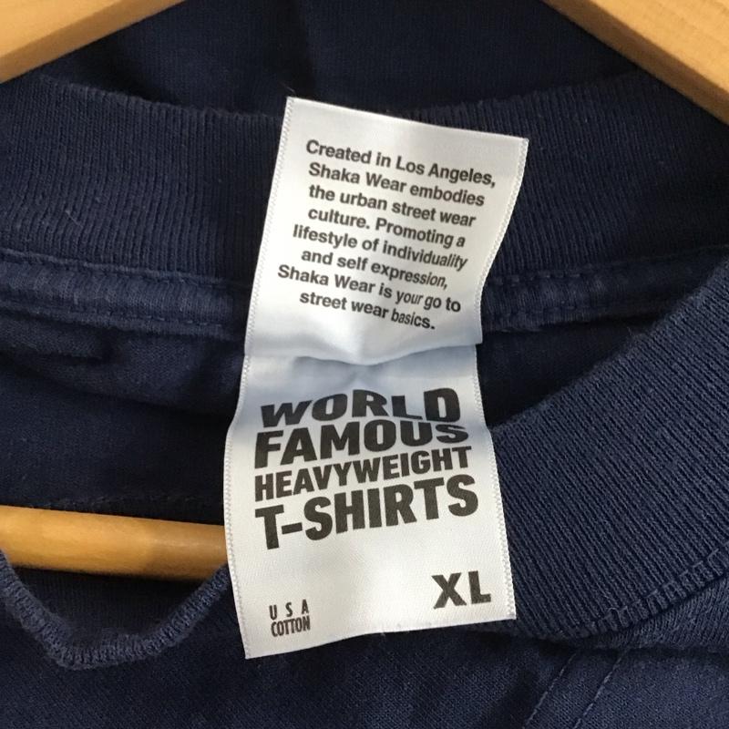 シャカウエア Shaka wear Tシャツ 半袖 半袖カットソー 無地Tシャツ クルーネックカットソー XL 無地 紺 / ネイビー /  メンズ USED 古着 中古 10138097