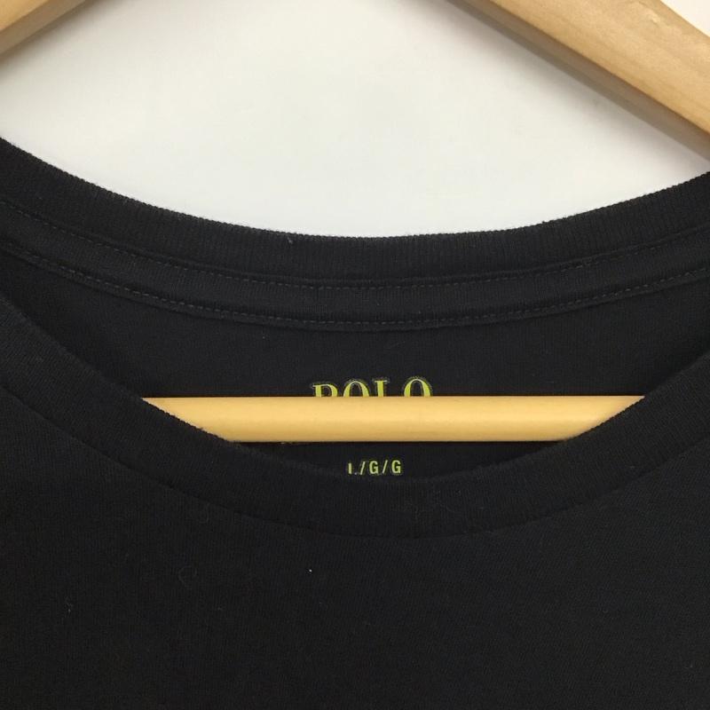 ポロラルフローレン POLO RALPH LAUREN Tシャツ 半袖 半袖カットソー 無地Tシャツ クルーネックカットソー L 無地 黒 / ブラック /  メンズ USED 古着 中古 10138115