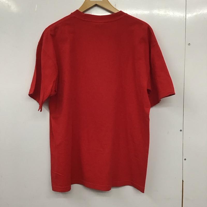 コンバース CONVERSE Tシャツ 半袖 半袖カットソー プリントTシャツ クルーネックカットソー L ロゴ、文字 赤 / レッド /  メンズ USED 古着 中古 10138221