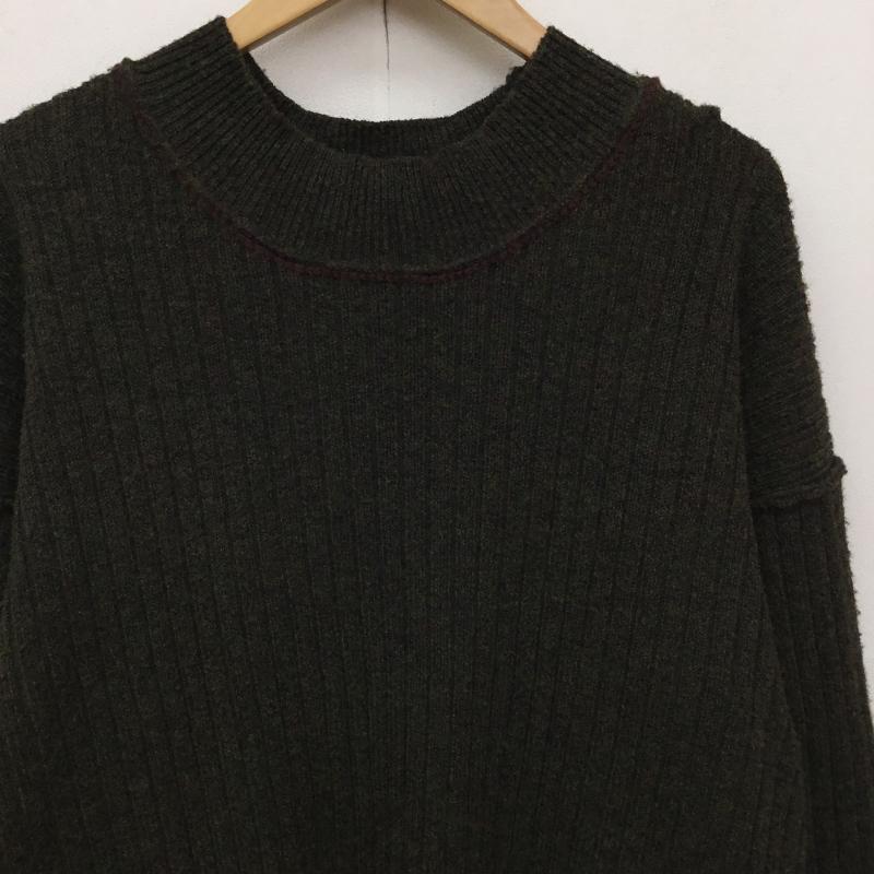 ジーナシス JEANASIS ニット、セーター 長袖 JS064135MN FREE 無地 カーキ / カーキ /  レディース USED 古着 中古 10138244