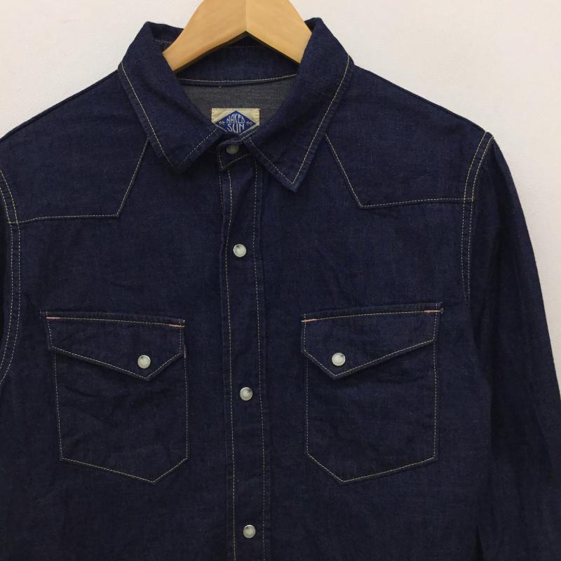 ネイキッドサン naked sun シャツ、ブラウス 長袖 M 無地 インディゴ / インディゴ /  メンズ USED 古着 中古 10138268