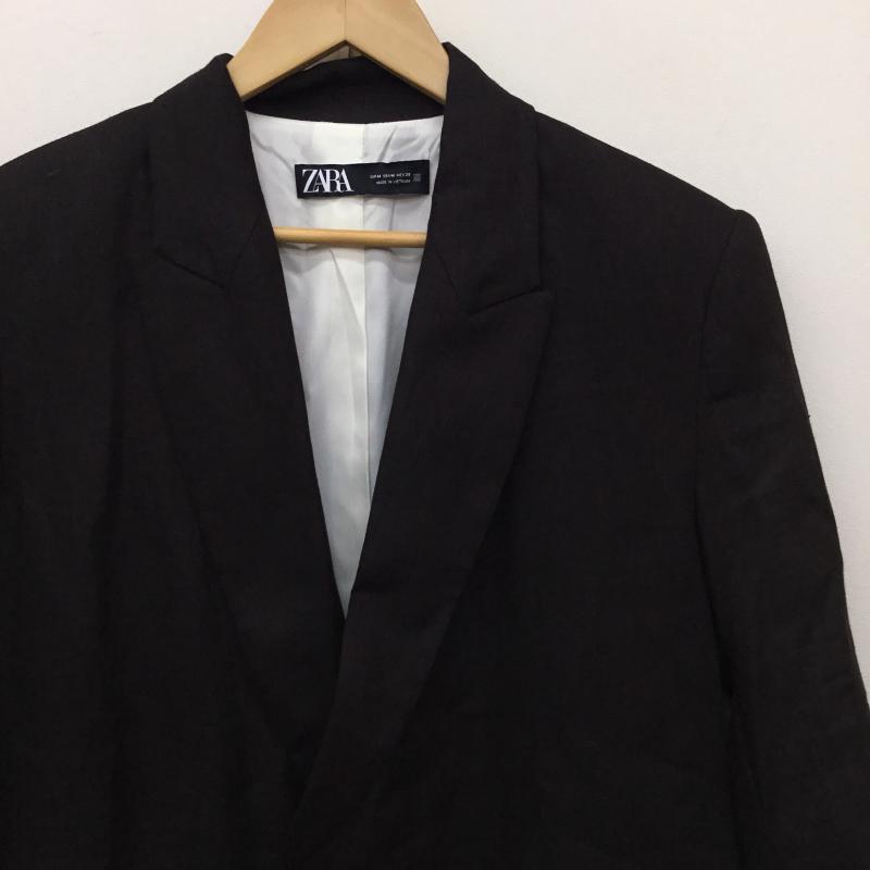 ザラ ZARA ジャケット、上着 ジャケット、ブレザー M 無地 茶 / ブラウン /  レディース USED 古着 中古 10138281