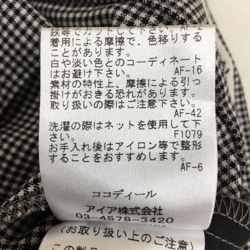 ココ ディール COCO DEAL パンツ スラックス 2 チェック 黒 / ブラック /  レディース USED 古着 中古 10138289