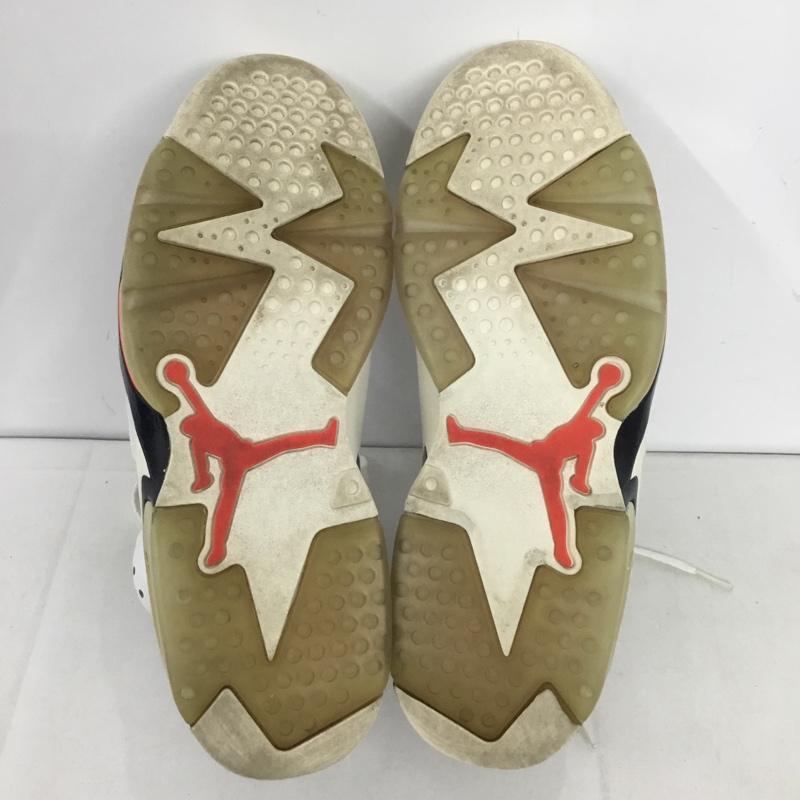 ナイキ NIKE スニーカー スニーカー 384664-104 AIR JORDAN 6 RETRO 27.5cm 27.5cm ロゴ、文字 白 / ホワイト / X 紺 / ネイビー / X 灰 / グレー / X 赤 / レッド /  メンズ USED 古着 中古 10138325