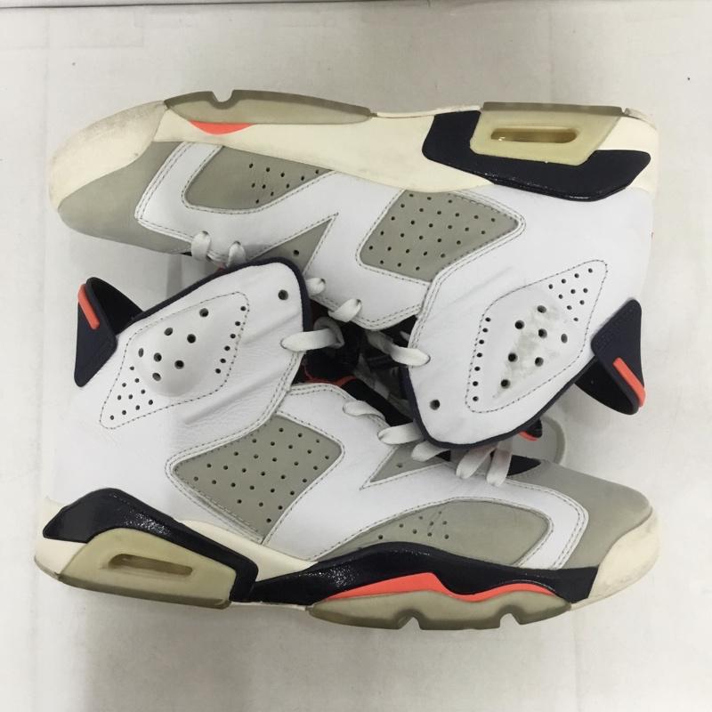 ナイキ NIKE スニーカー スニーカー 384664-104 AIR JORDAN 6 RETRO 27.5cm 27.5cm ロゴ、文字 白 / ホワイト / X 紺 / ネイビー / X 灰 / グレー / X 赤 / レッド /  メンズ USED 古着 中古 10138325