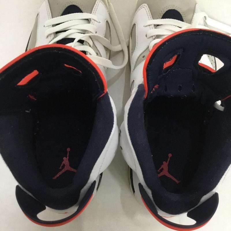 ナイキ NIKE スニーカー スニーカー 384664-104 AIR JORDAN 6 RETRO 27.5cm 27.5cm ロゴ、文字 白 / ホワイト / X 紺 / ネイビー / X 灰 / グレー / X 赤 / レッド /  メンズ USED 古着 中古 10138325