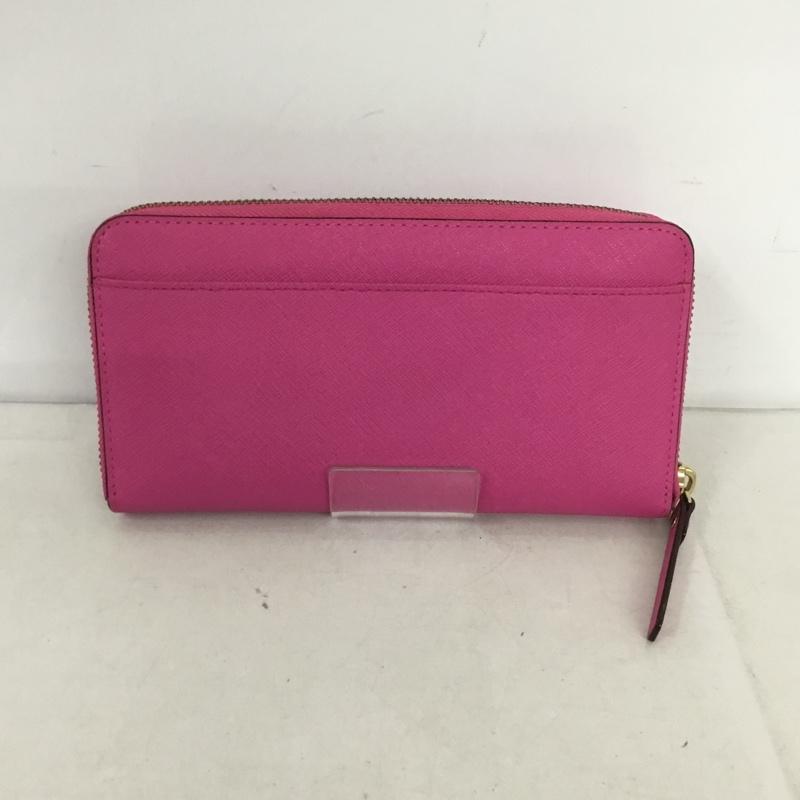 ケイトスペード Kate Spade 財布 長財布 WLRU1498 ネダ ニューベリーレーン ラウンドファスナー ロゴ、文字 桃 / ピンク /  レディース USED 古着 中古 10138342