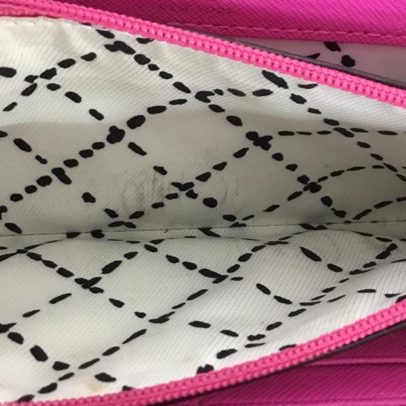 ケイトスペード Kate Spade 財布 長財布 WLRU1498 ネダ ニューベリーレーン ラウンドファスナー ロゴ、文字 桃 / ピンク /  レディース USED 古着 中古 10138342