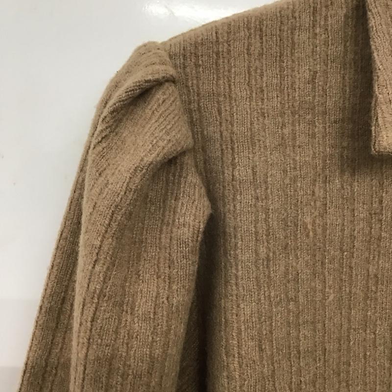 オスカー OSKER ワンピース ロングスカート 長袖ロングワンピース フレアスカート カラーシャツワンピース S 無地 茶 / ブラウン /  レディース USED 古着 中古 10138347