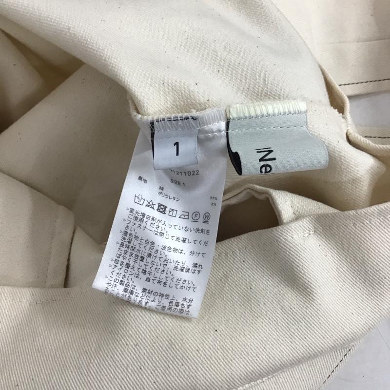 イネラ INella ワンピース ロングスカート ロングワンピース ノースリーブワンピース フレアスカート ウエストベルト 1 無地 アイボリー / アイボリー /  レディース USED 古着 中古 10138361