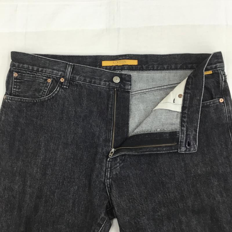 ユニオン UNION パンツ デニム、ジーンズ XL 無地 黒 / ブラック /  メンズ USED 古着 中古 10138455