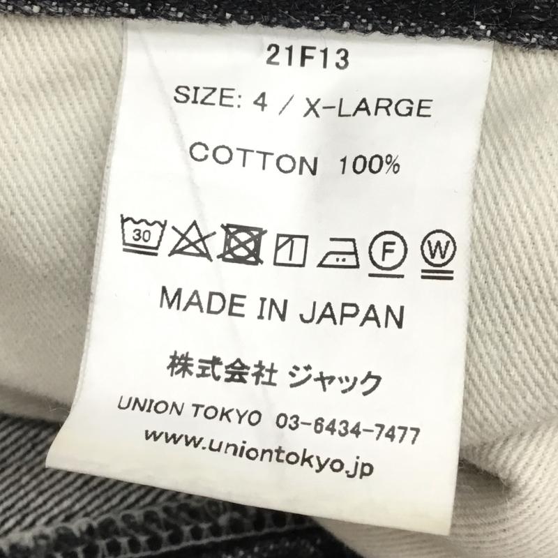 ユニオン UNION パンツ デニム、ジーンズ XL 無地 黒 / ブラック /  メンズ USED 古着 中古 10138455