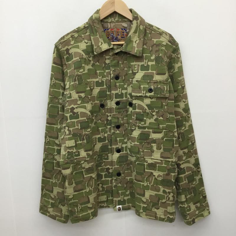 アベイシングエイプ A BATHING APE ジャケット、上着 ジャケット、ブレザー 001SH0101030X M カモフラージュ柄・迷彩 緑 / グリーン /  メンズ USED 古着 中古 10138465