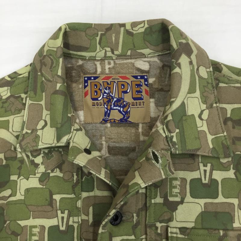 アベイシングエイプ A BATHING APE ジャケット、上着 ジャケット、ブレザー 001SH0101030X M カモフラージュ柄・迷彩 緑 / グリーン /  メンズ USED 古着 中古 10138465
