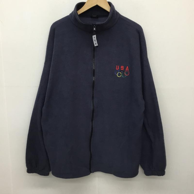 ユーズドクロージング used clothes ジャケット、上着 ジャケット、ブレザー USA オリンピック　フリースジャケット XXL 刺繍 紺 / ネイビー /  メンズ USED 古着 中古 10138468