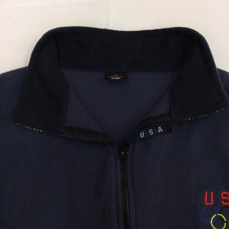 ユーズドクロージング used clothes ジャケット、上着 ジャケット、ブレザー USA オリンピック　フリースジャケット XXL 刺繍 紺 / ネイビー /  メンズ USED 古着 中古 10138468